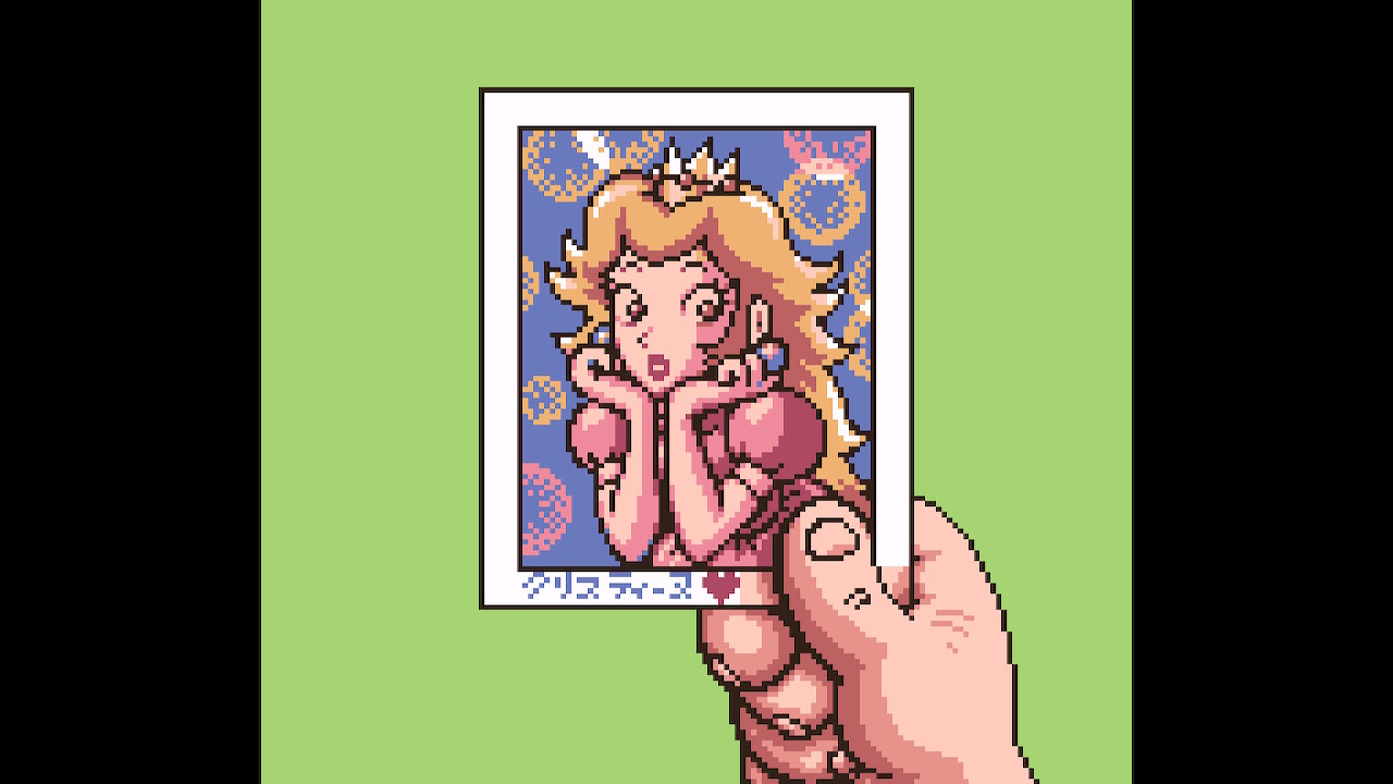A photo of Princess Peach from Link's Awakening on the Game Boy